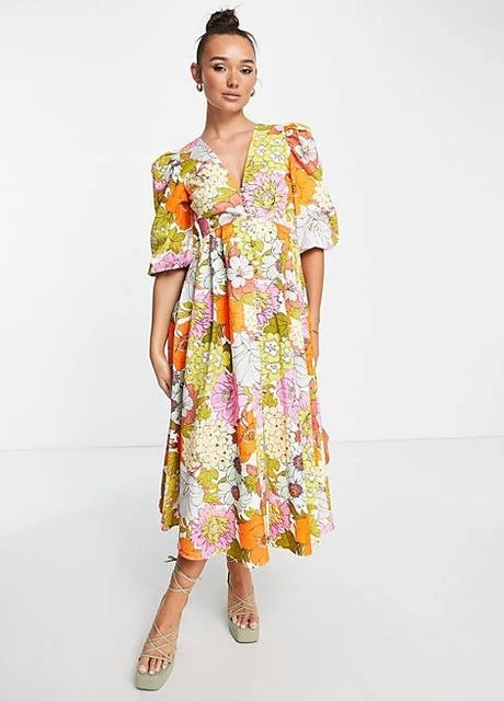 Комбинированное платье Asos