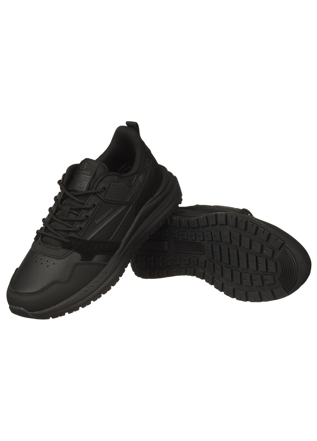 Черные демисезонные кроссовки из искусственной кожи для женщин Baas