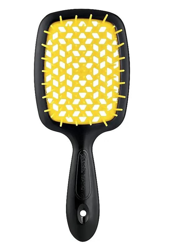 Гребінець для волосся Superbrush чорний із жовтим Janeke (277813711)