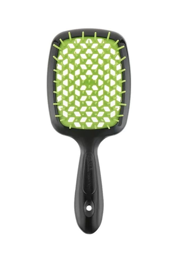Расческа для волос Superbrush черная с зеленым Janeke (277813712)