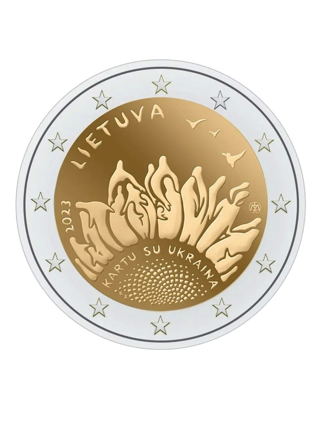 Монета Литва «Вместе с Украиной» Blue Orange (277868415)
