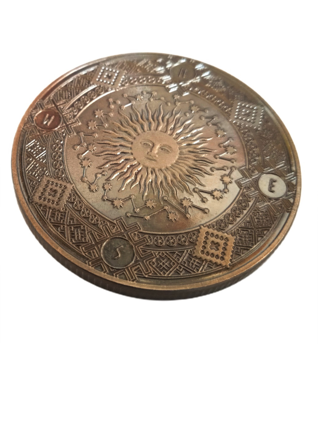 Коллекционная памятная монета Зодиак 12 месяцев Blue Orange (277868424)