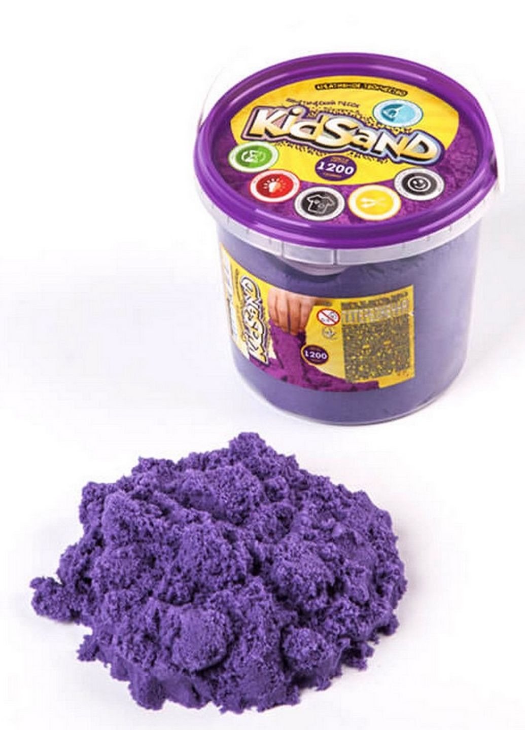 Набір креативної творчості "Кінетичний пісок "KidSand" KS-01-04, 1200 гр Фіолетовий Danko Toys (277941426)