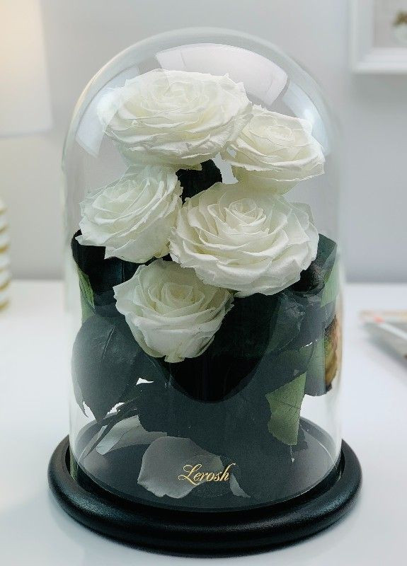 Букет пять роз в колбе - Lux 33 см LEROSH (278019975)