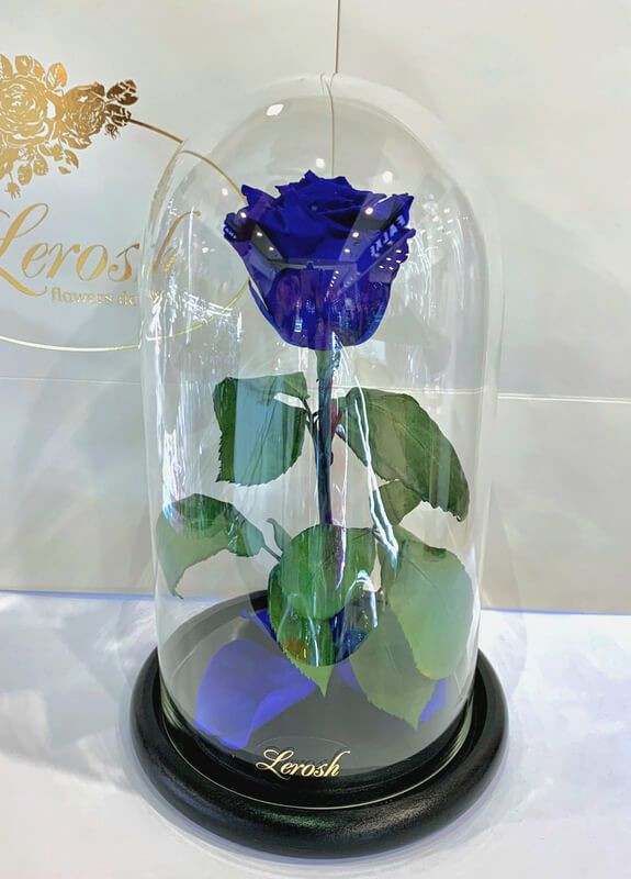 Синя троянда в колбі - Classic 27 см LEROSH (278020052)
