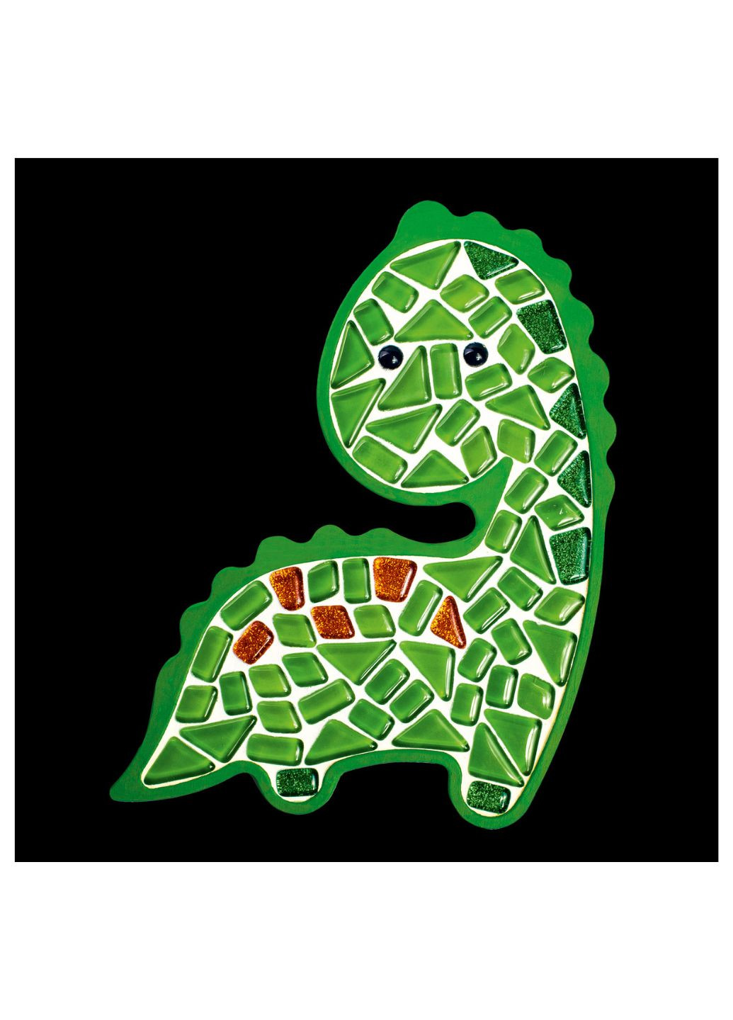 Стеклянная мозаика для детей Динозавр 162x206 мм (MA7003) Mosaaro (277944585)