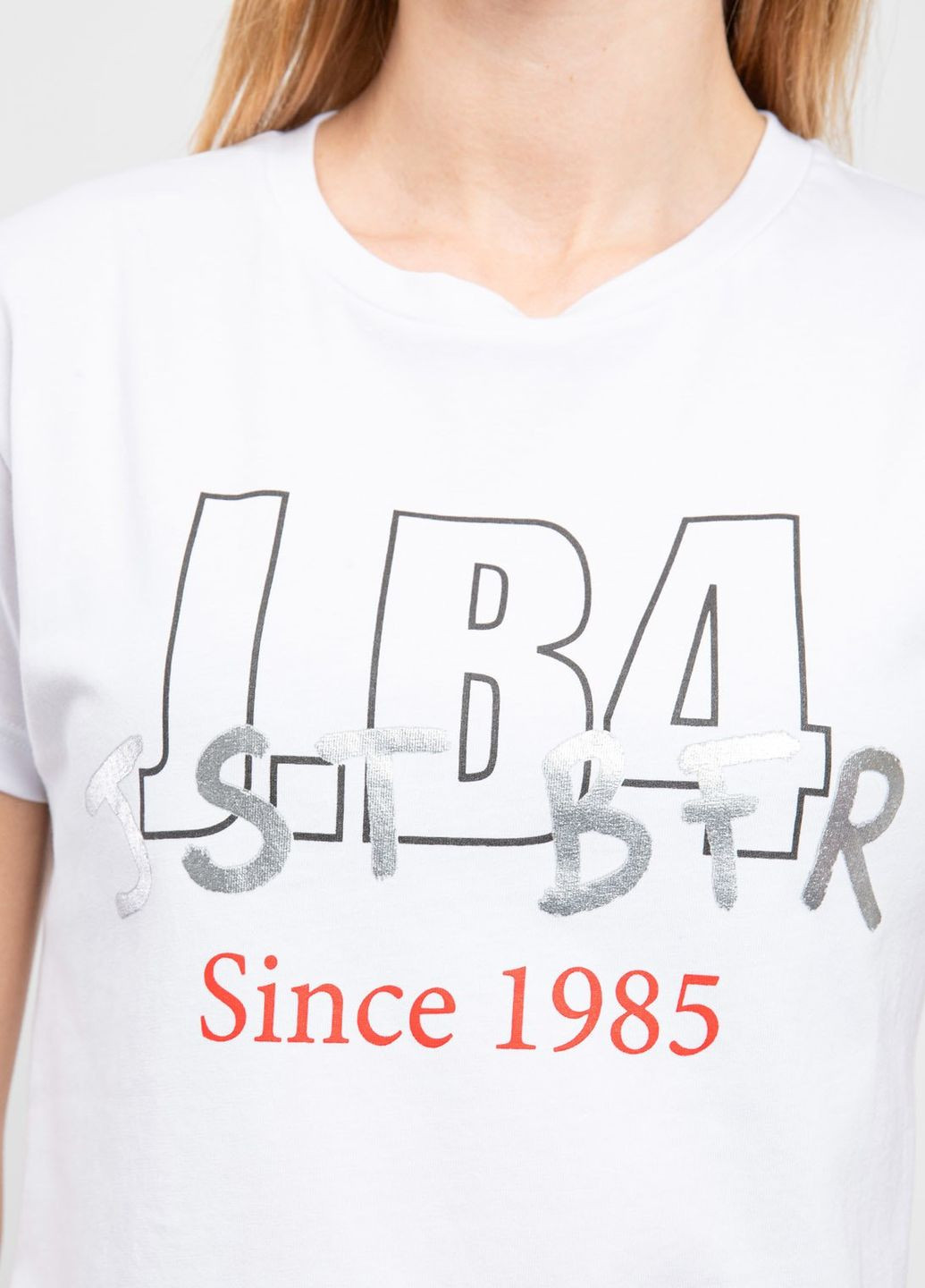 Белая летняя футболка J.B4 (Just Before)