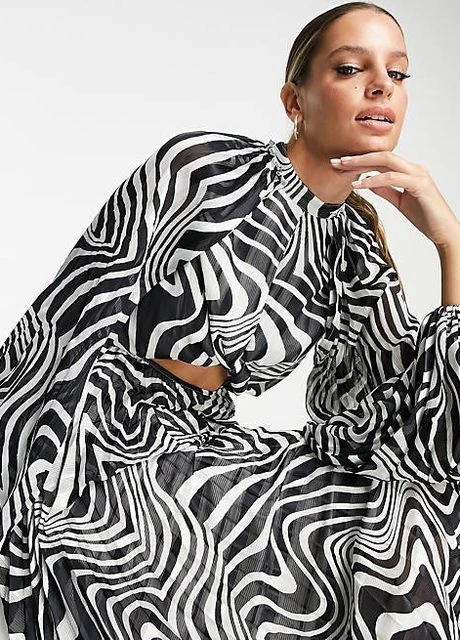 Чорно-білий сукня Asos