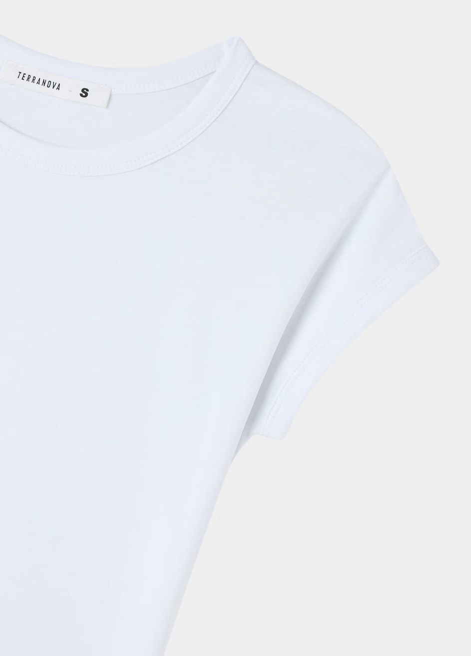 Белая летняя футболка женщин Terranova