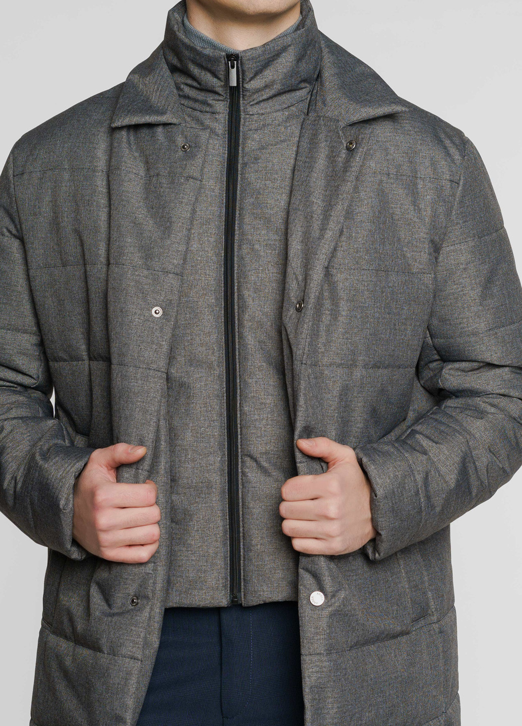 Сіра зимня куртка чоловіча сіра Arber FELLINI