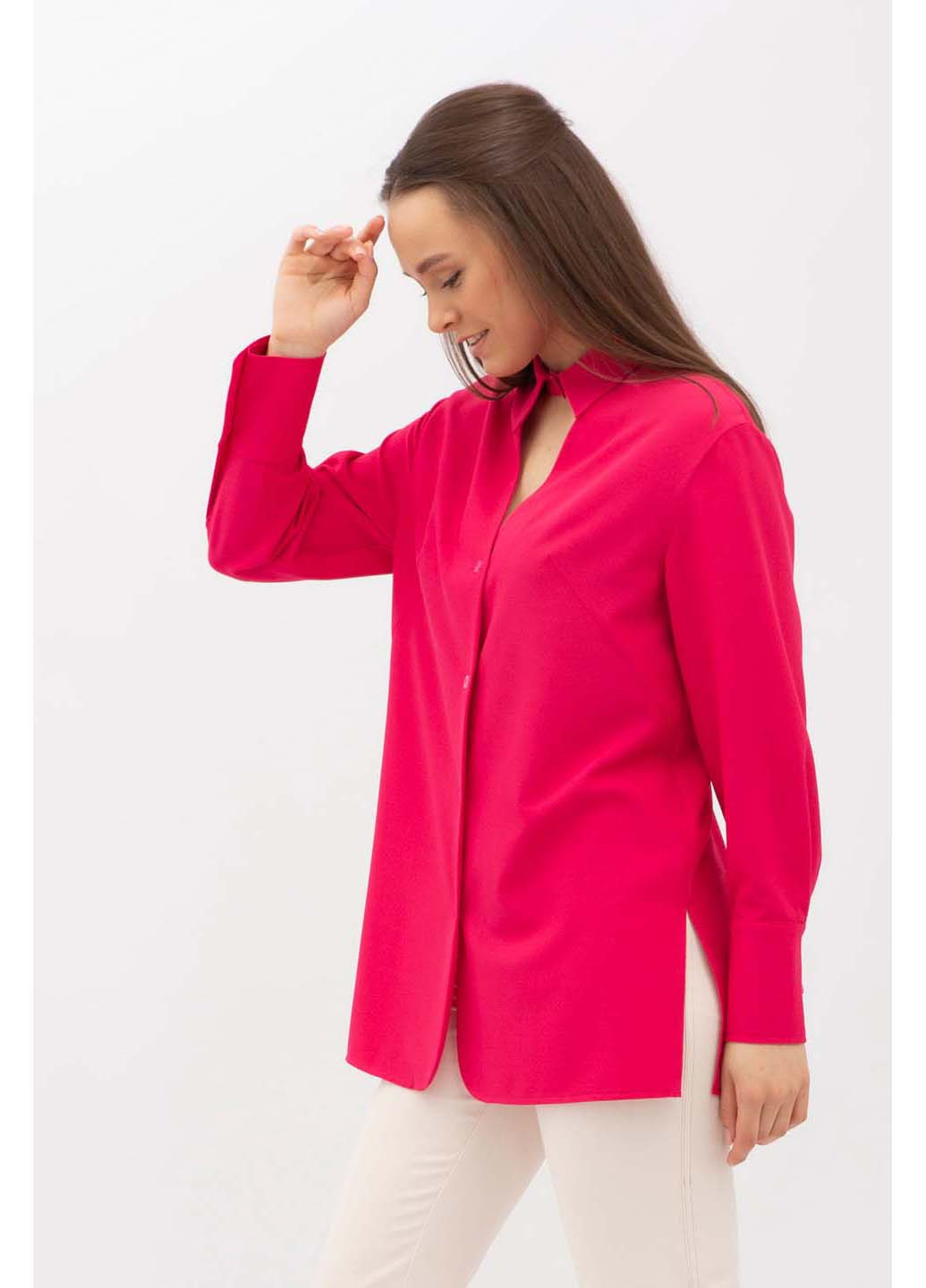 Розовая демисезонная блуза кези 02 Lesia