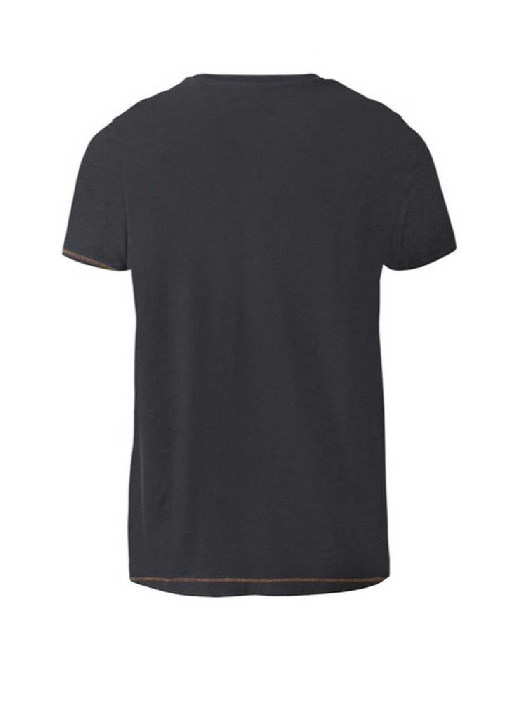 Темно-коричневая футболка с коротким рукавом Livergy