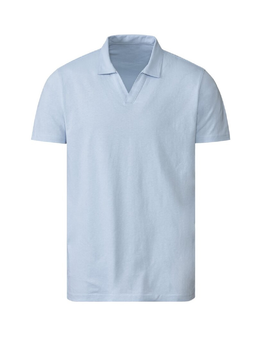 Блакитна футболка-поло з коротким рукавом Livergy