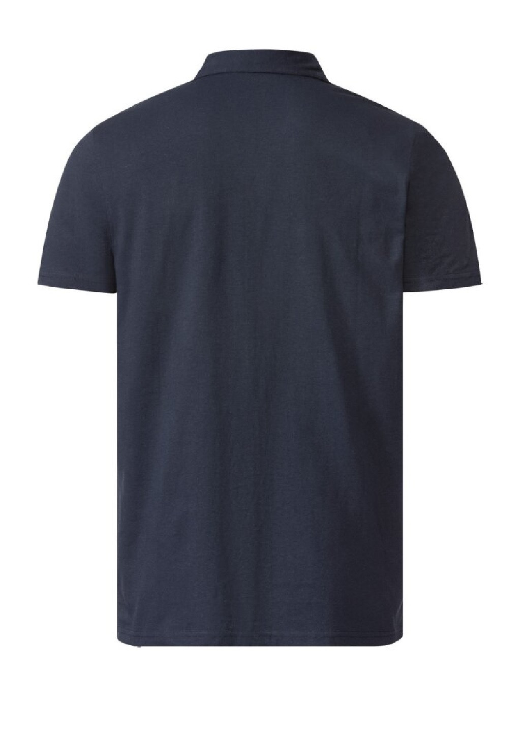 Темно-синяя футболка-поло с коротким рукавом Livergy