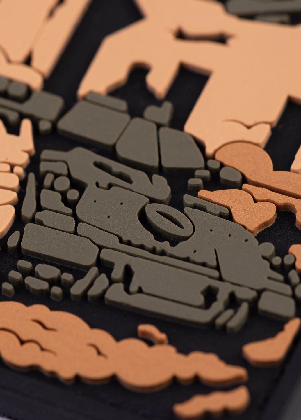 ПВХ патч "Двіж" кайот-олива - Brand Element (278040122)