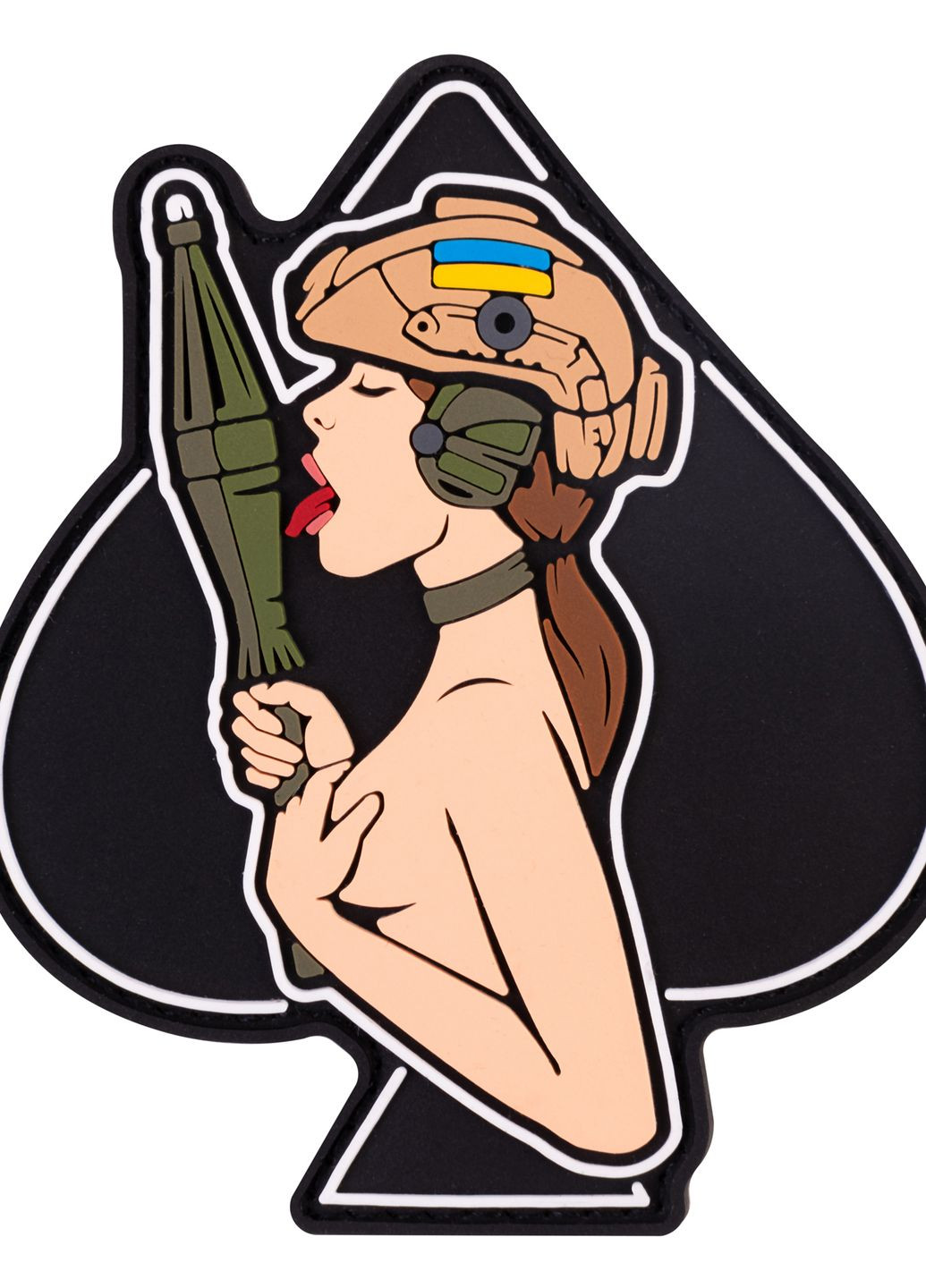 ПВХ патч "Дівочка-піка" шатенка - Brand Element (278040159)