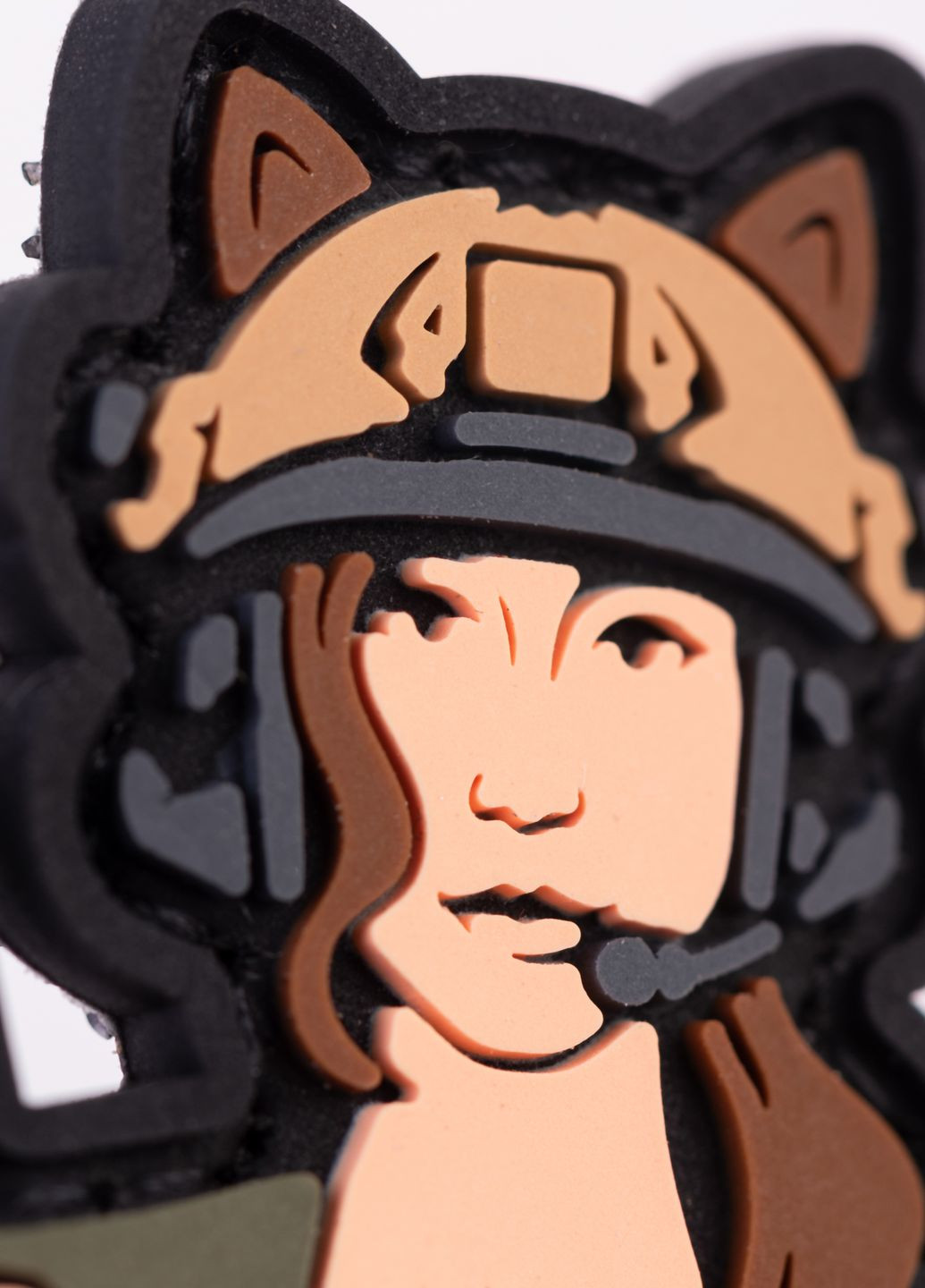 ПВХ патч "Дівочка-кішка" шатенка - Brand Element (278040126)