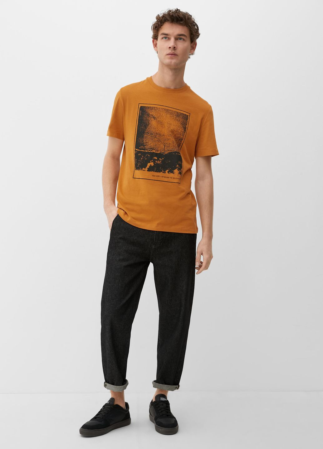 Оранжевая футболка S.Oliver