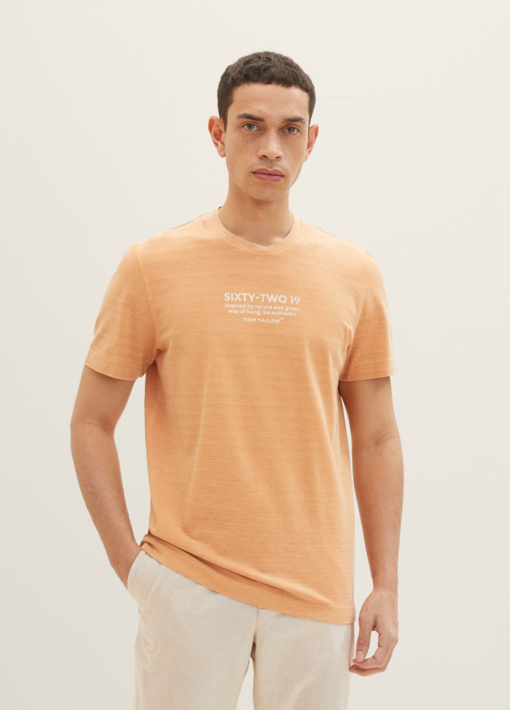 Оранжевая футболка Tom Tailor