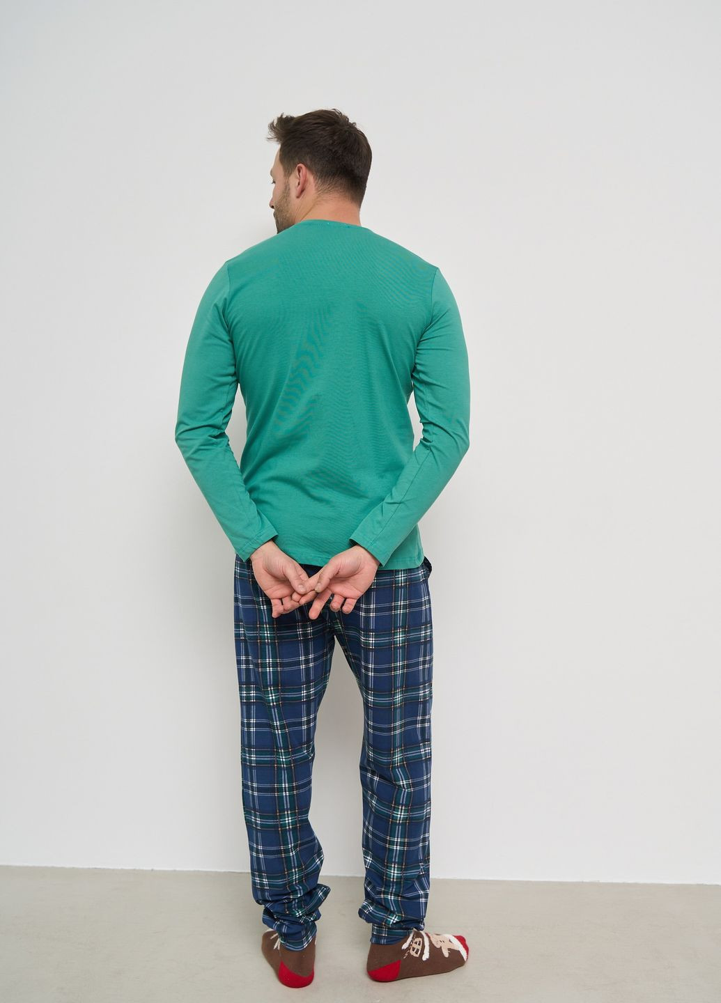 Мужской комплект со штанами в клетку Tom John (277978476)