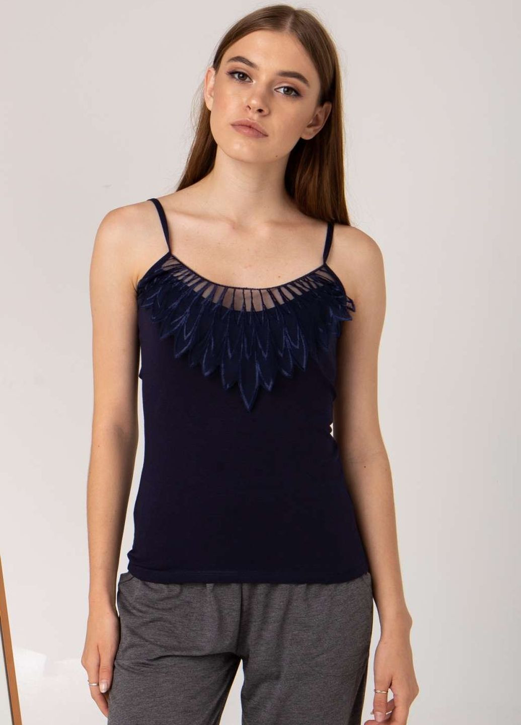 Женская майка на тонких бретельках Nicoletta — 277978619