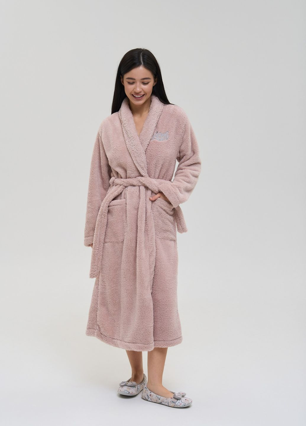 Теплый однотонный женский халат Queen Nicoletta (278015583)