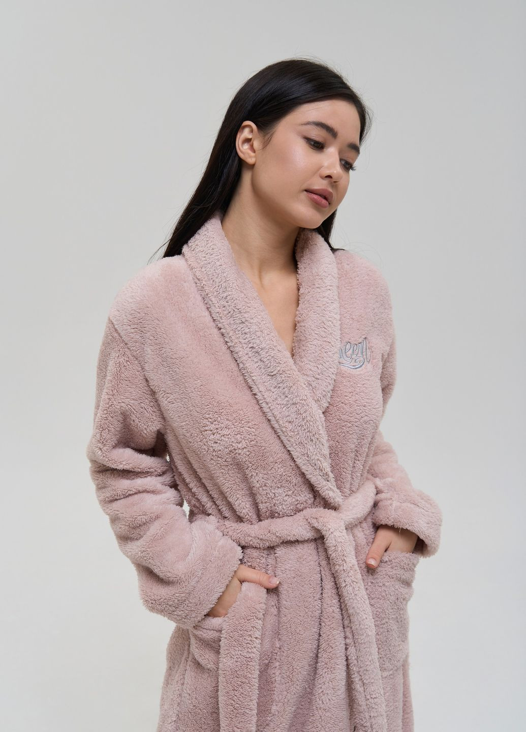 Теплый однотонный женский халат Queen Nicoletta (278015583)