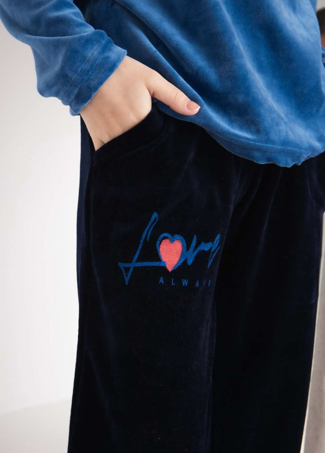 Синя костюм жіночий велюровий Nicoletta