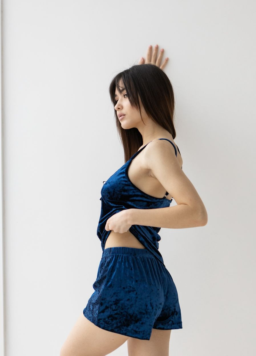 Темно-синяя комплект с шортиками Nicoletta