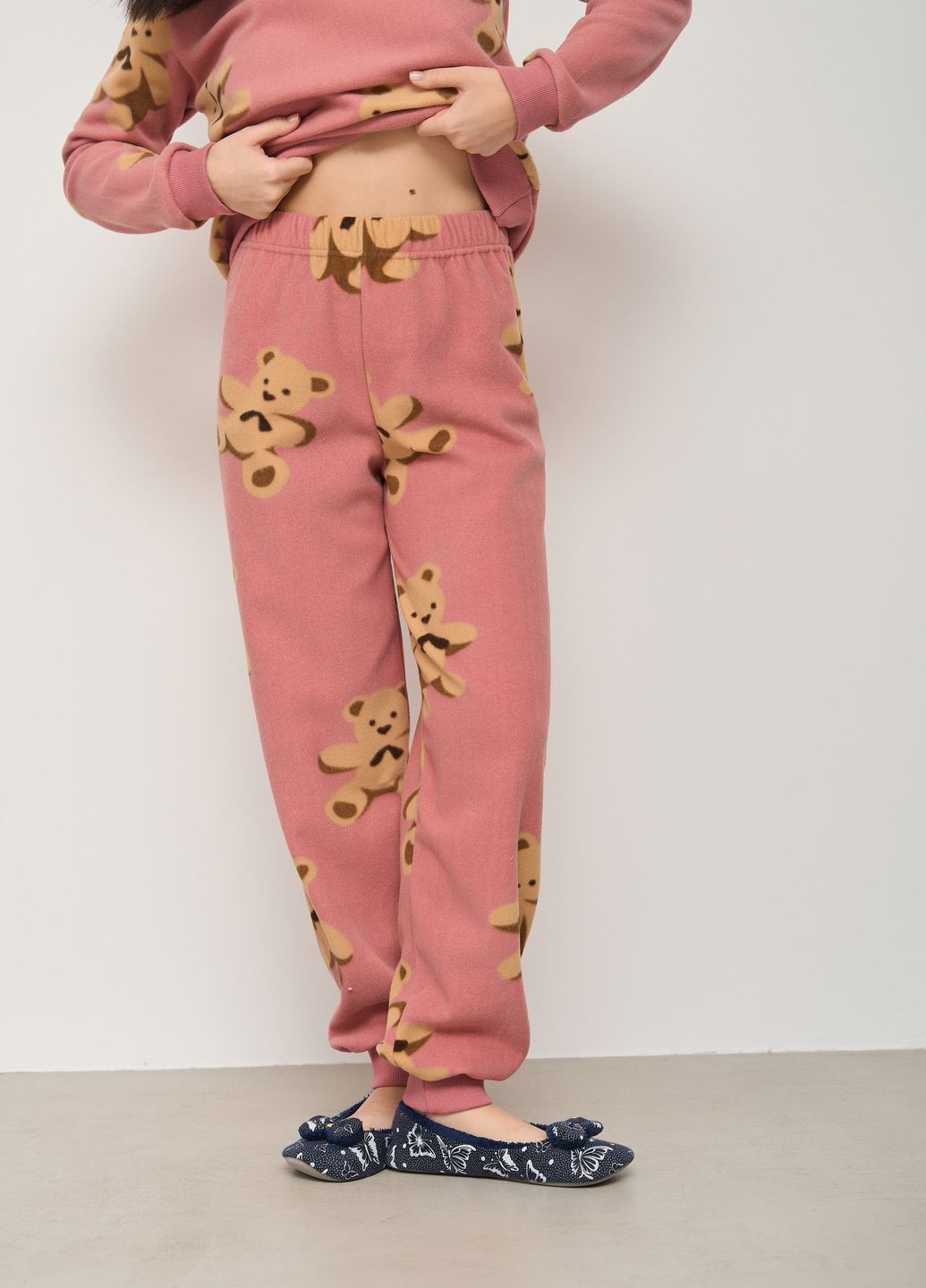 Рожева жіночий костюм зі штанами фліс Nicoletta