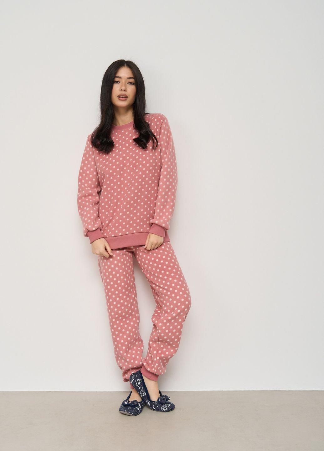 Рожева жіночий костюм зі штанами фліс Nicoletta