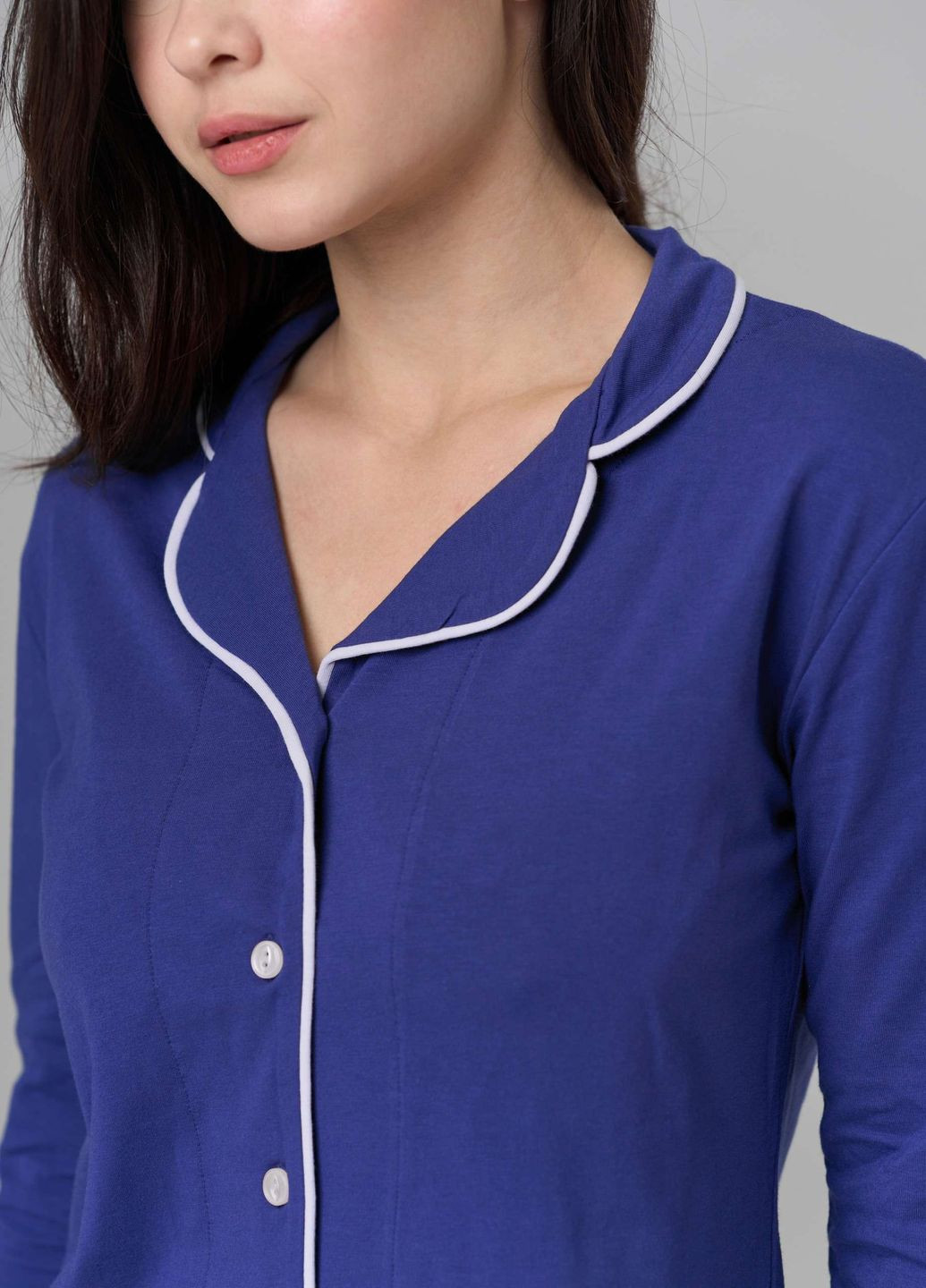 Синяя женский комплект со штанами Ozkan