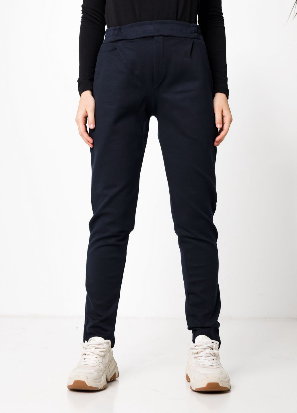 Темно-синяя женские штаны на резинке Nicoletta