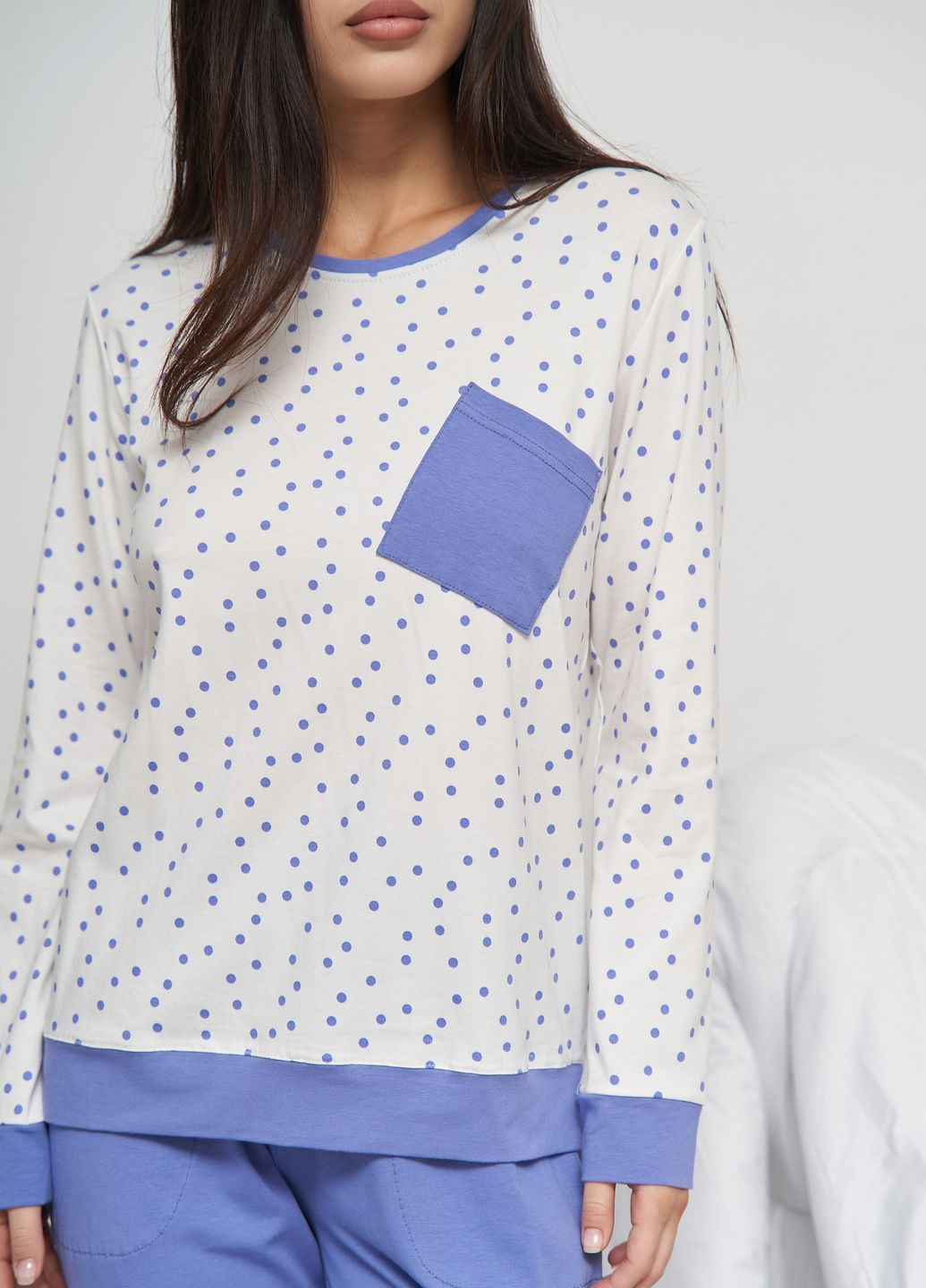 Синяя женский комплект со штанами Nicoletta