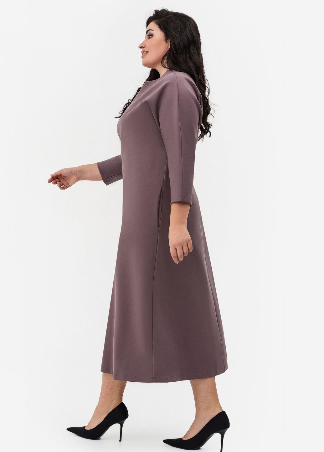 Фиолетовое кэжуал платье fialka Garne однотонное