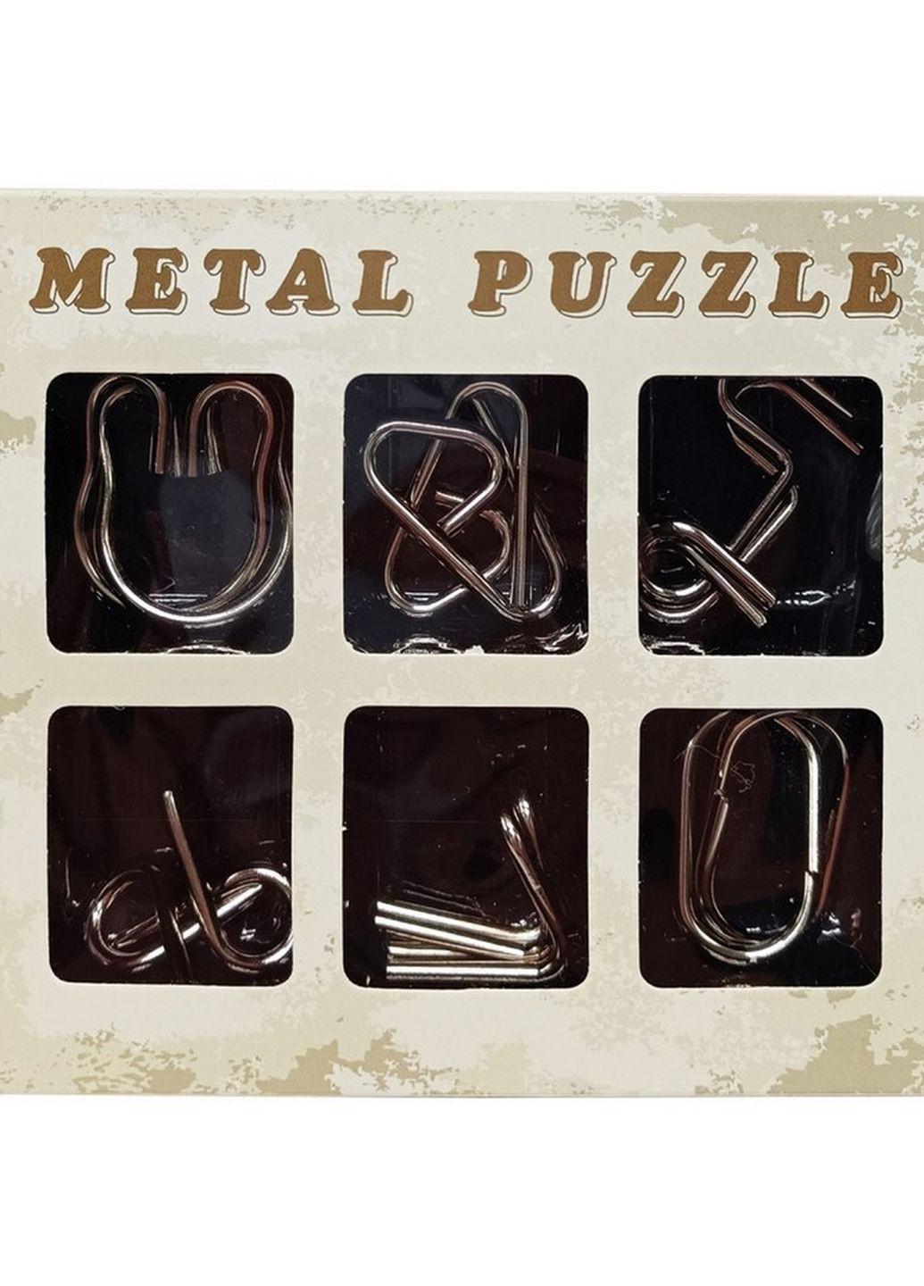 Набор головоломок металлических "Metal Puzzle" 2116, 6 штук в наборе Синий Bambi (277988642)