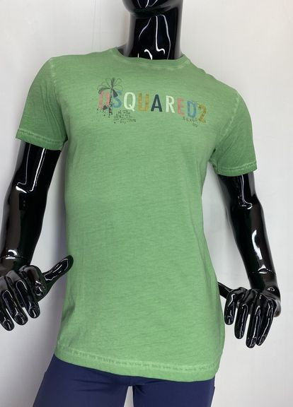 Зеленая футболка с коротким рукавом Dsquared2 FK-W-5041