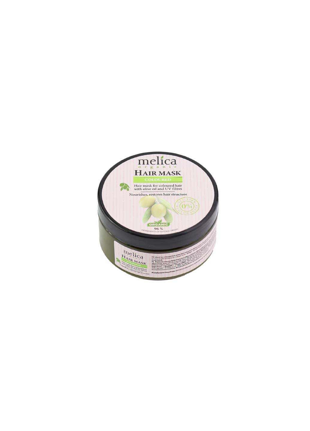Маска для окрашенных волос с оливковым маслом и уф-фильтрами 350 мл Melica Organic (278000432)
