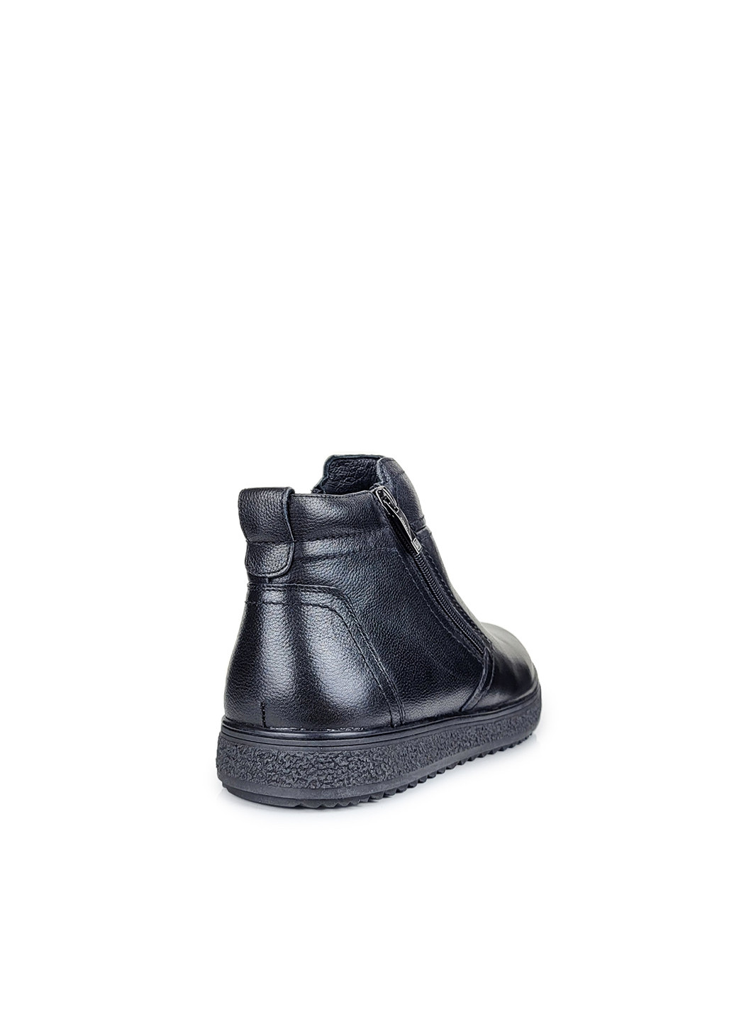 Черные зимние ботинки зимние мужские повседневные натуральной кожи с натуральным мехом черные,,0755099-101черкб, 40 Ronny