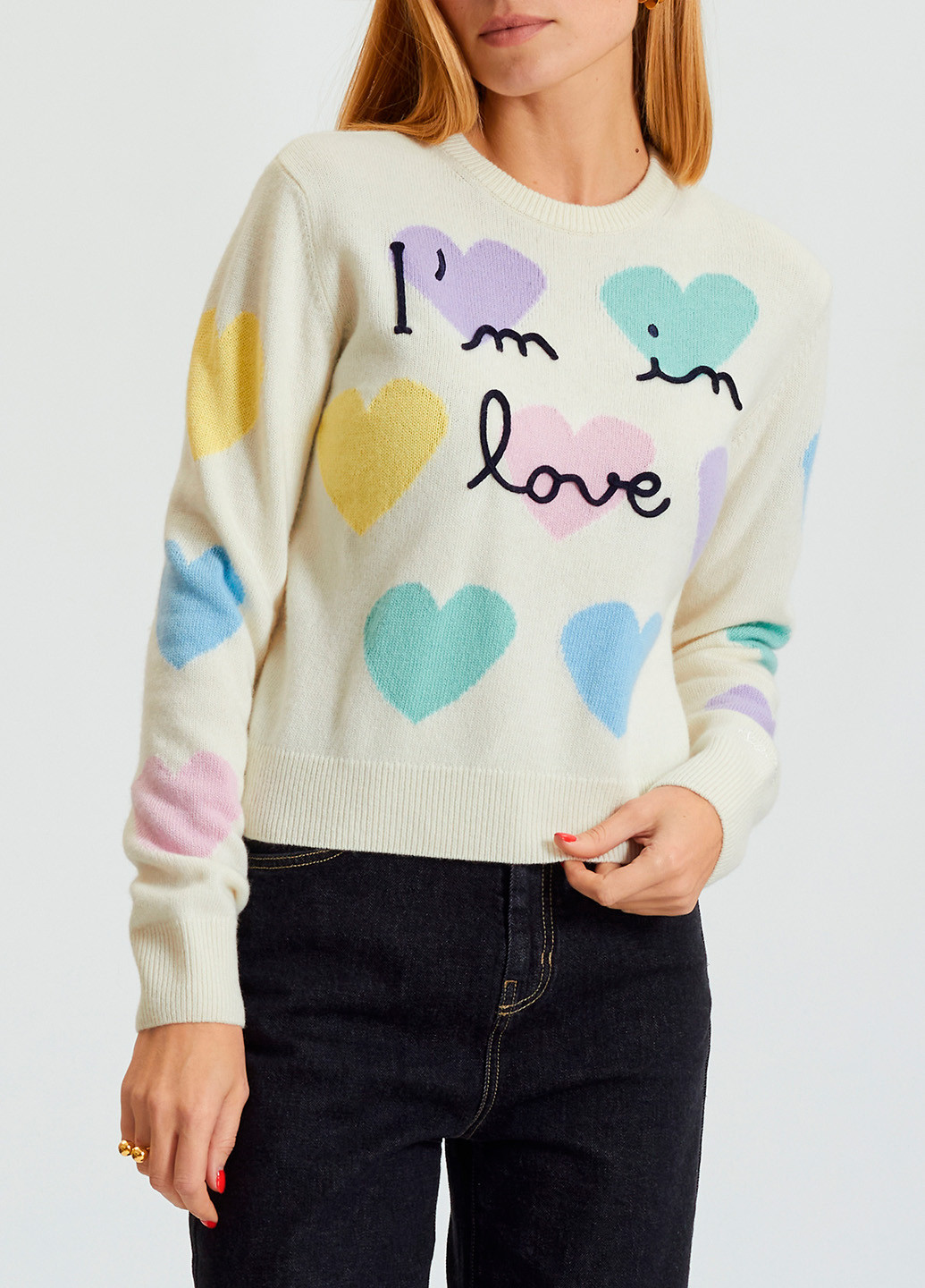 Молочный зимний свитер MC2 Saint Barth