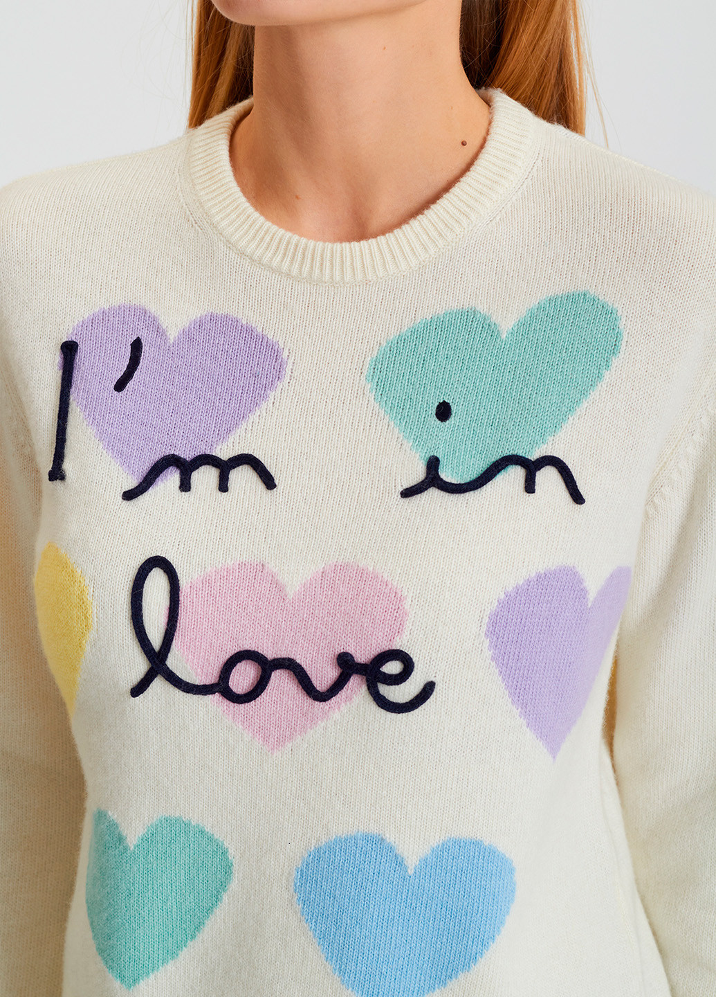 Молочный зимний свитер MC2 Saint Barth