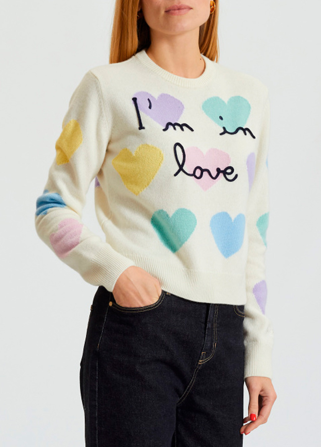 Молочный зимний свитер MC2 Saint Barth