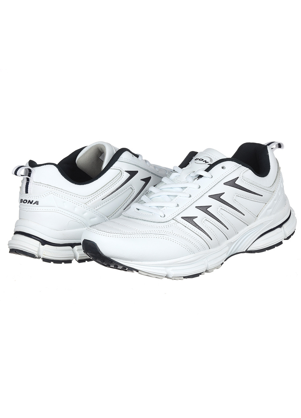 Белые демисезонные мужские кроссовки из кожи 884а Bona
