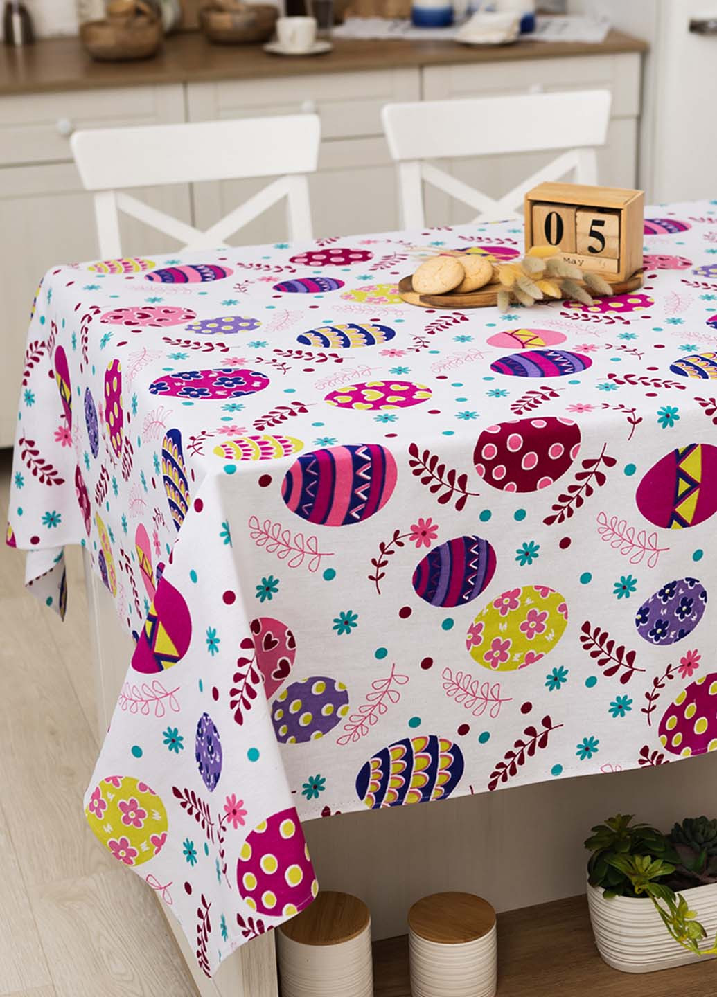 Скатерть льняная "Писанки" 1.5м х 2.2м (раскладной стол) Homedec - (278033170)