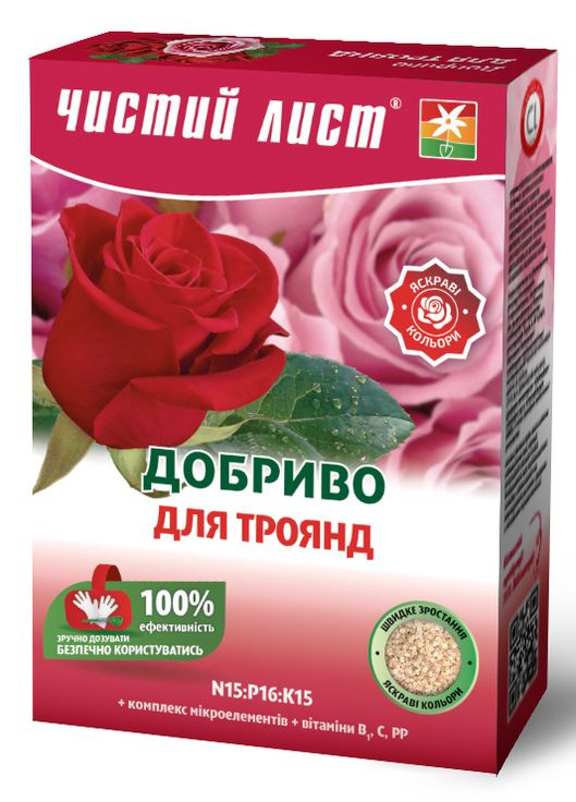Удобрение для роз 0,9 кг Чистый Лист (278033411)