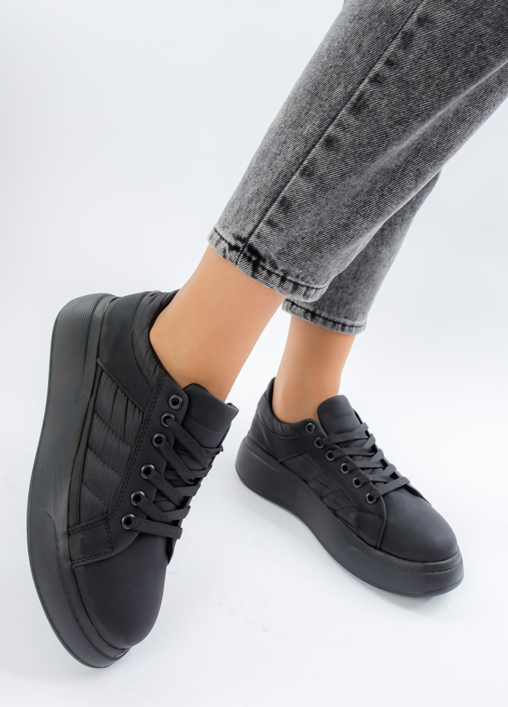 Кроссовки женские Fashion чёрные (278040039)