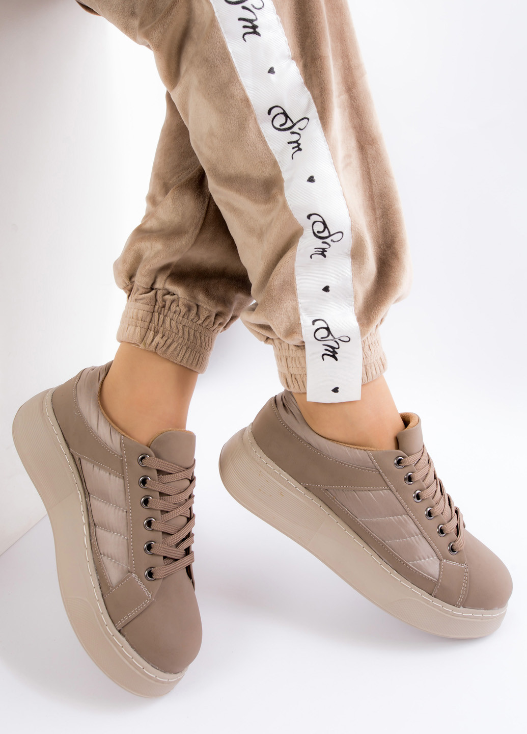 Кроссовки женские Fashion бронзовые (278040073)