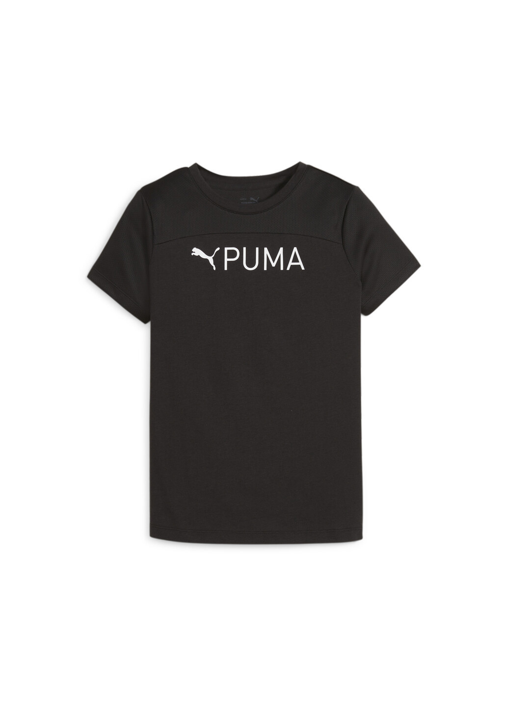 Черная демисезонная детская футболка fit youth tee Puma