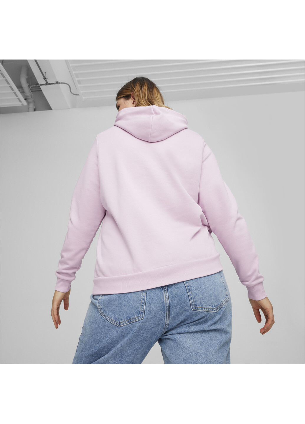 Толстовка Essentials+ Embroidery Women's Hoodie Puma - крой однотонный пурпурный спортивный хлопок, полиэстер, эластан - (278601745)