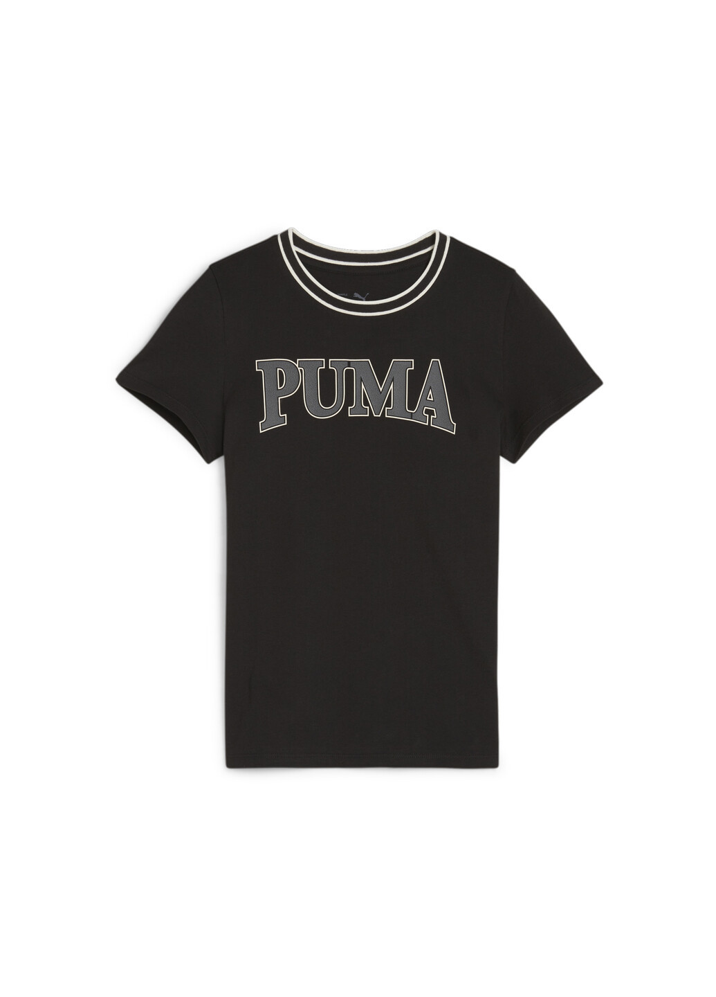 Черная демисезонная детская футболка squad youth tee Puma